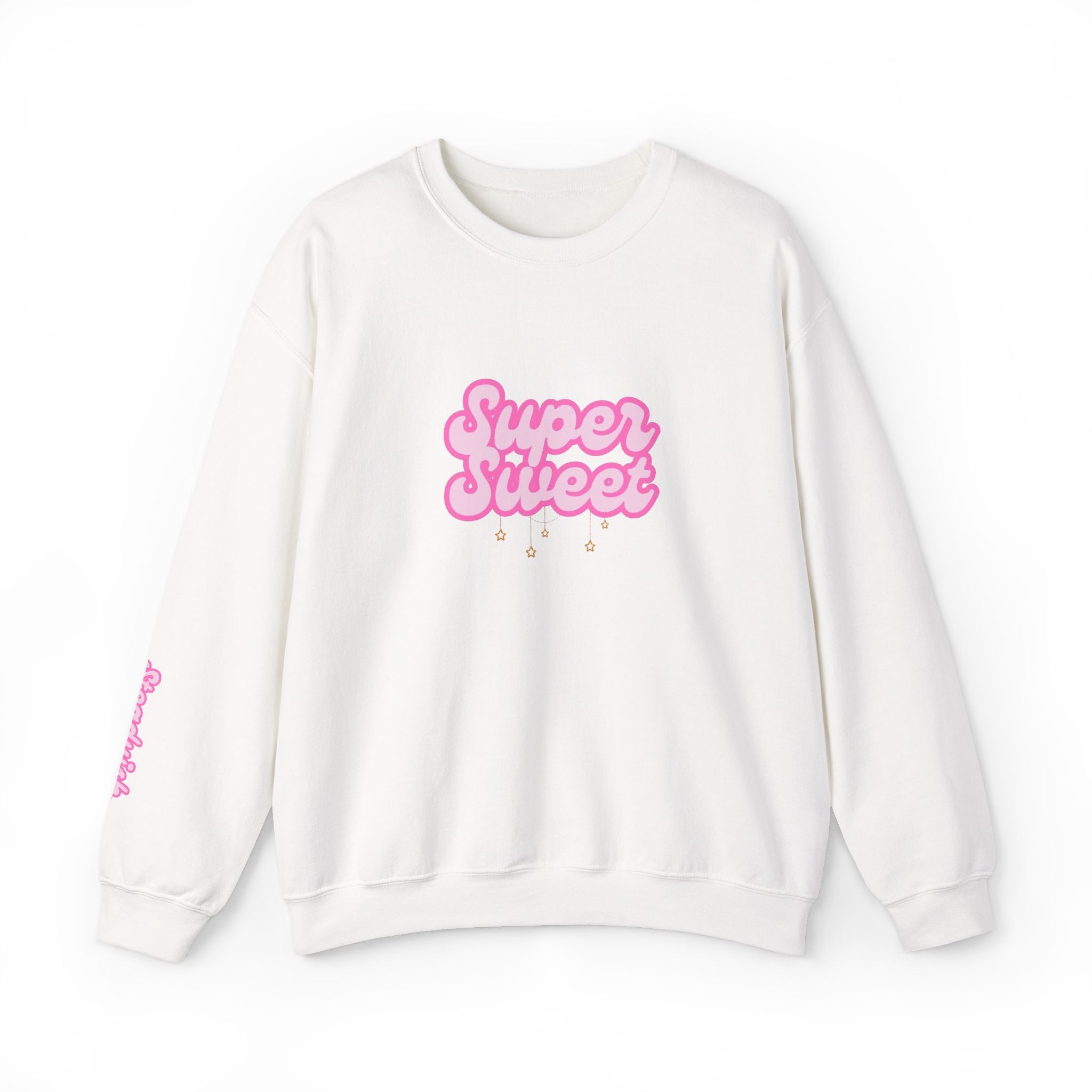 "Super Sweet" | Crewneck Sweatshirt Retro Pink Graphic | Diabetes Humor