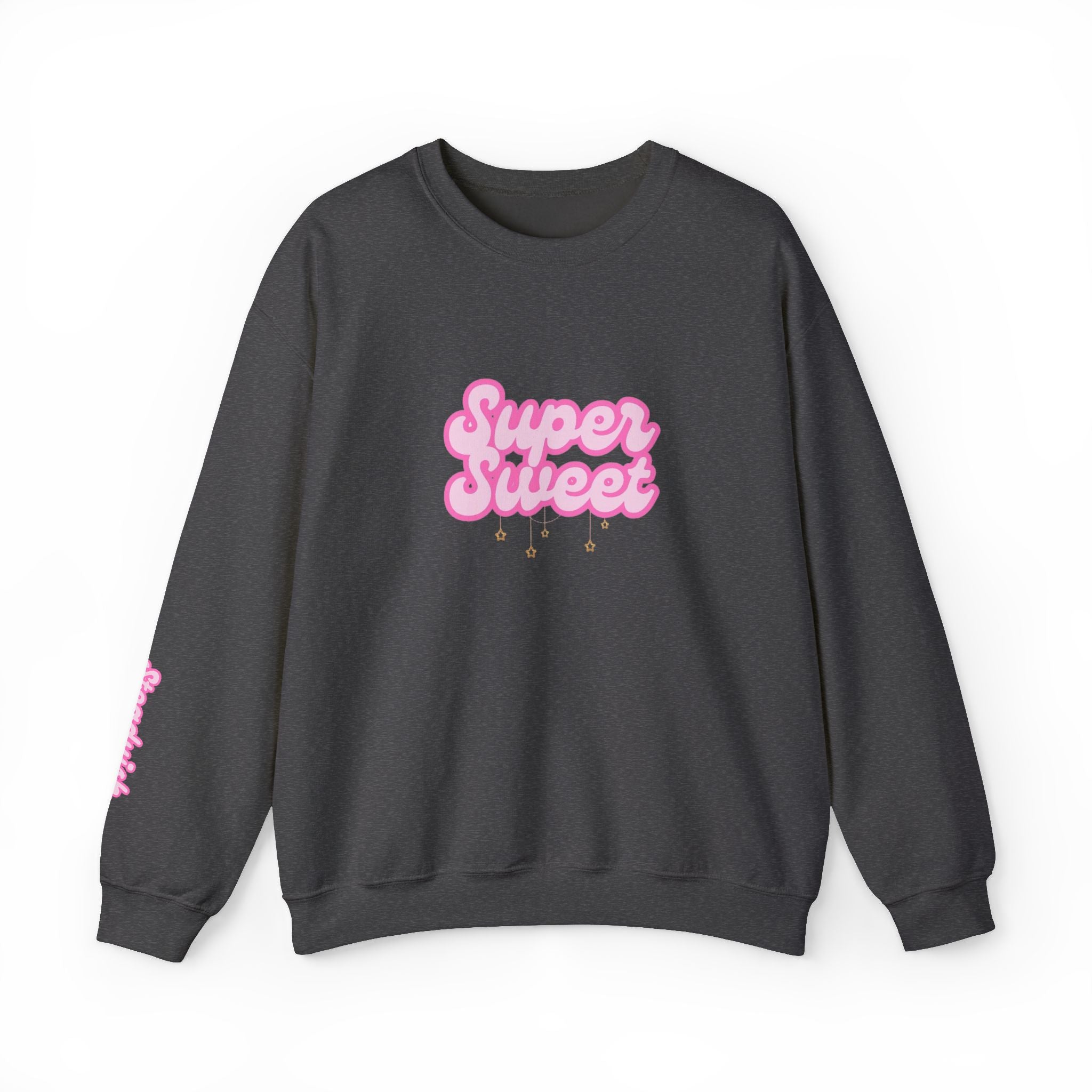 "Super Sweet" | Crewneck Sweatshirt Retro Pink Graphic | Diabetes Humor