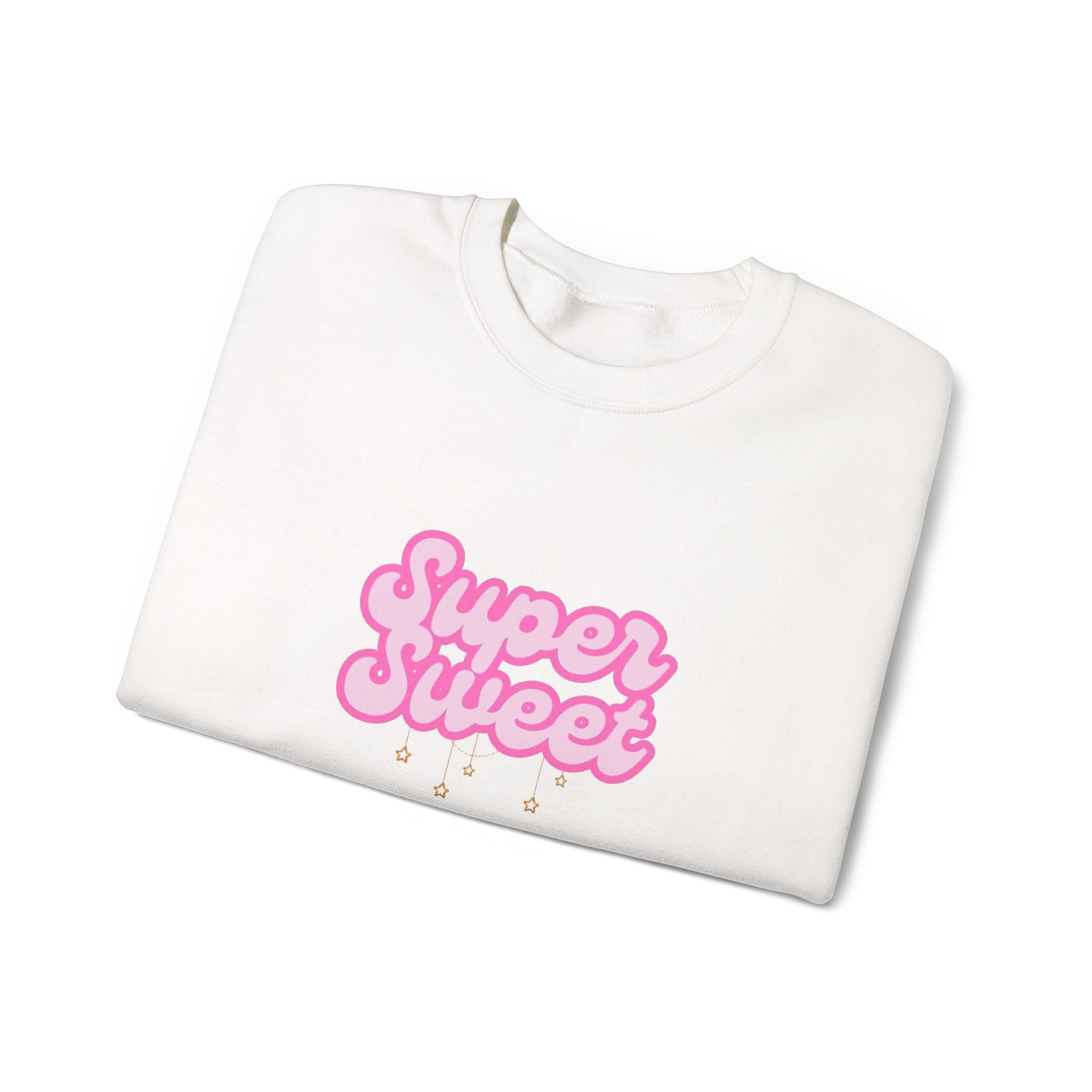 "Super Sweet" | Crewneck Sweatshirt Retro Pink Graphic | Diabetes Humor