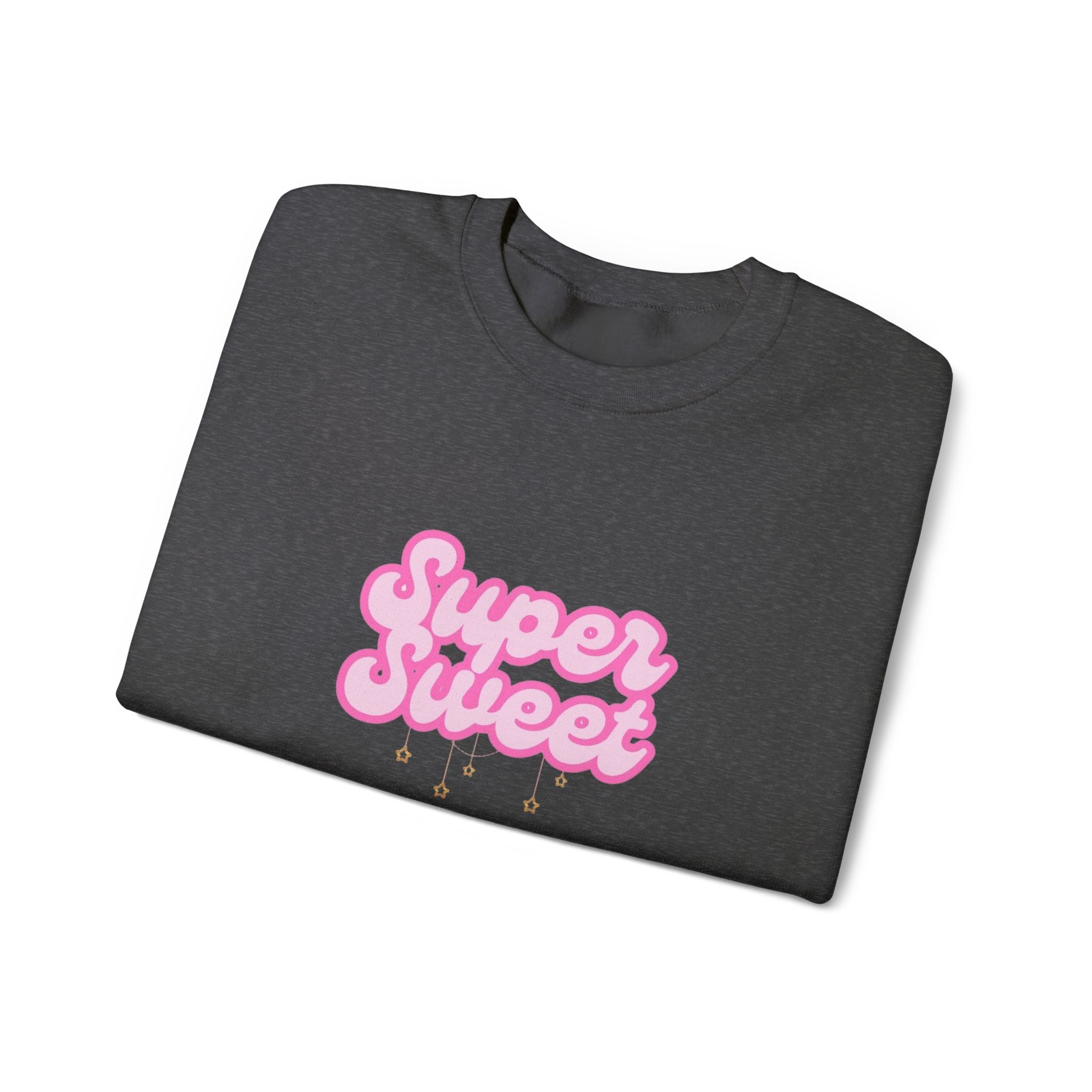 "Super Sweet" | Crewneck Sweatshirt Retro Pink Graphic | Diabetes Humor