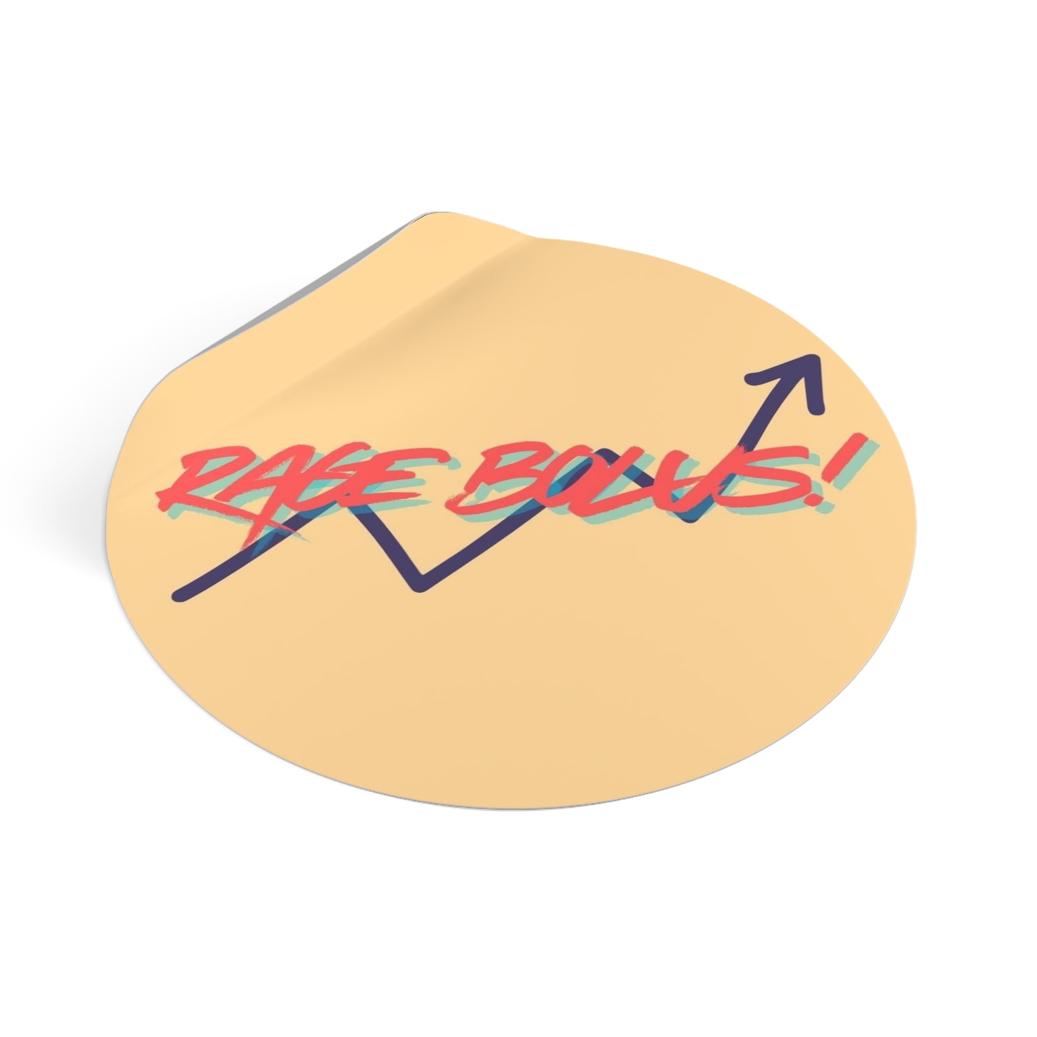 "Rage Bolus!" | Round Vinyl Sticker | Retro Arrow | Diabetes Humor