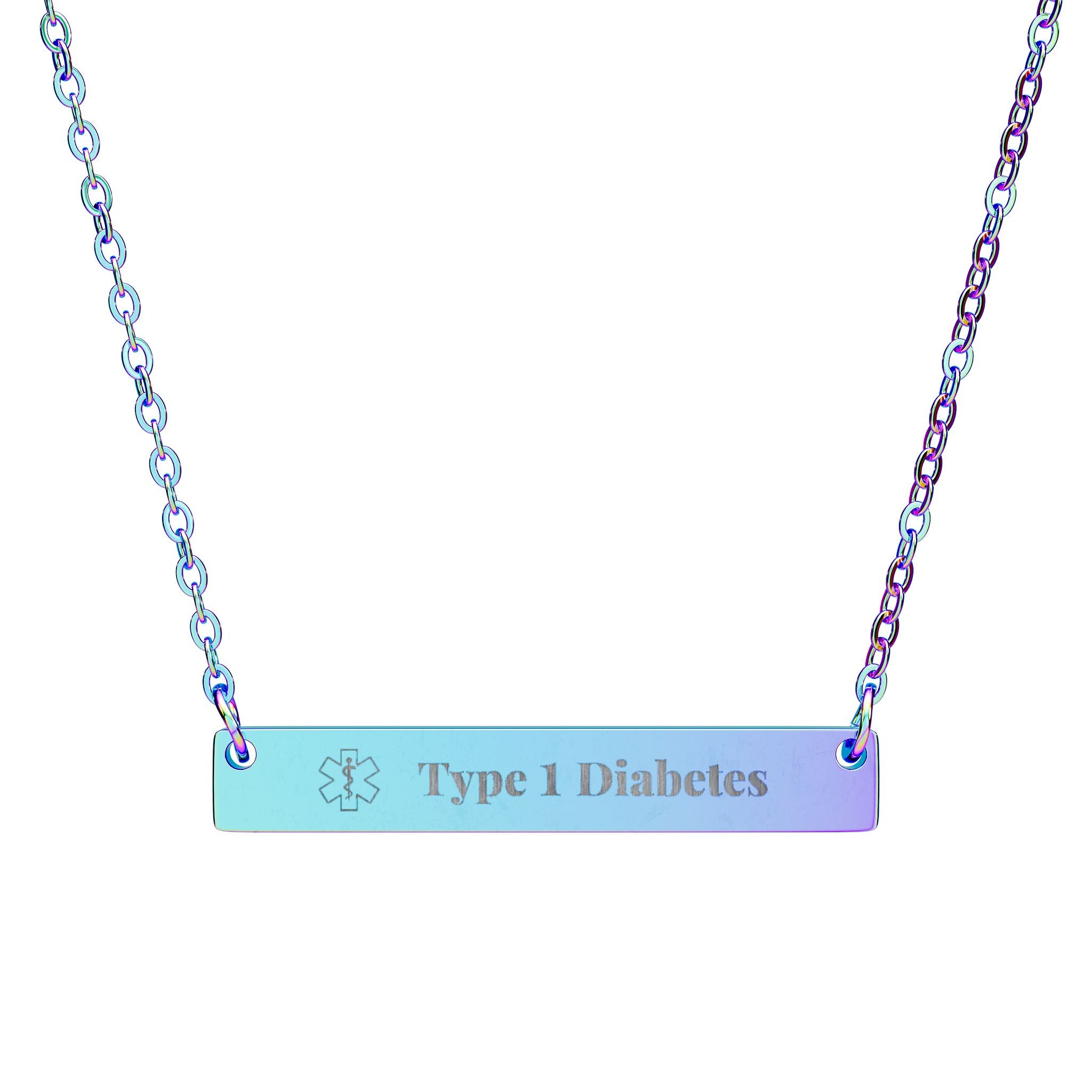 "Type 1 Diabetes" | Medical ID Pendant Necklace