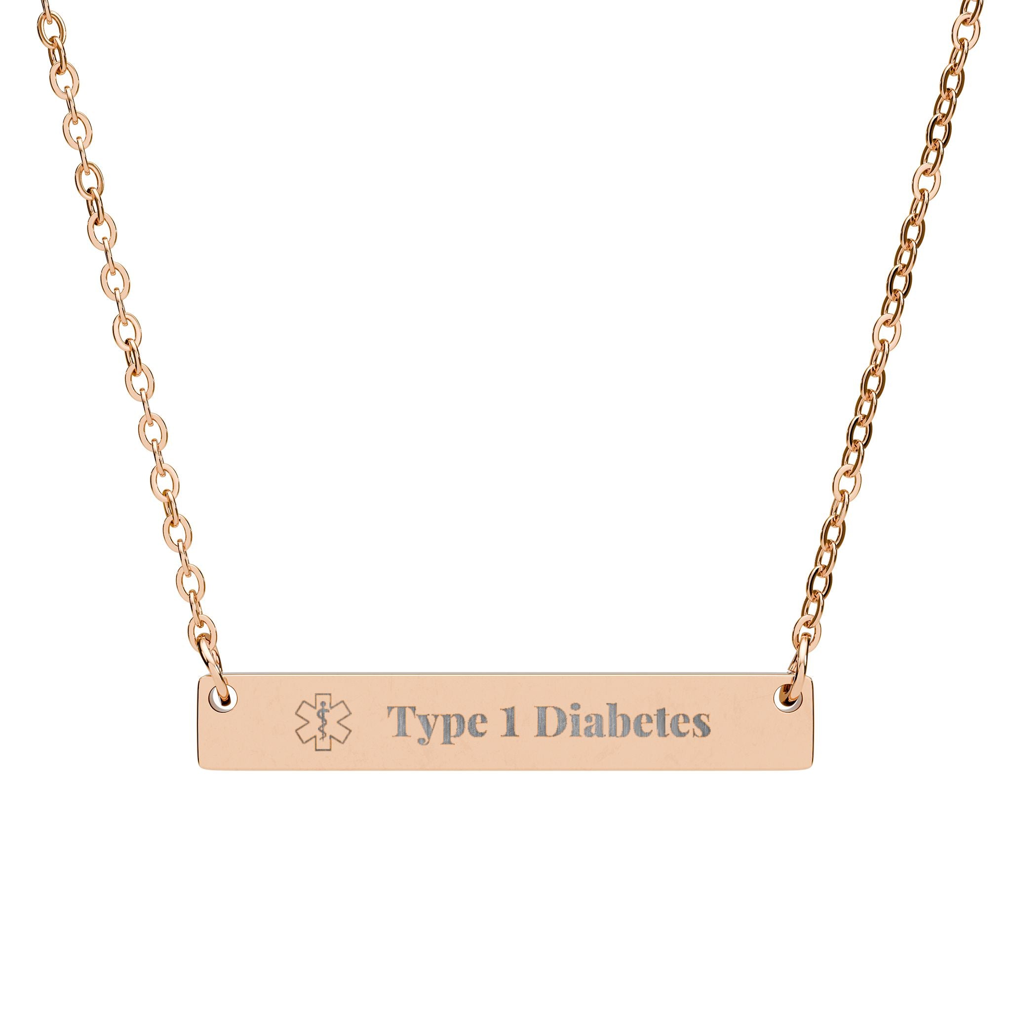 "Type 1 Diabetes" | Medical ID Pendant Necklace