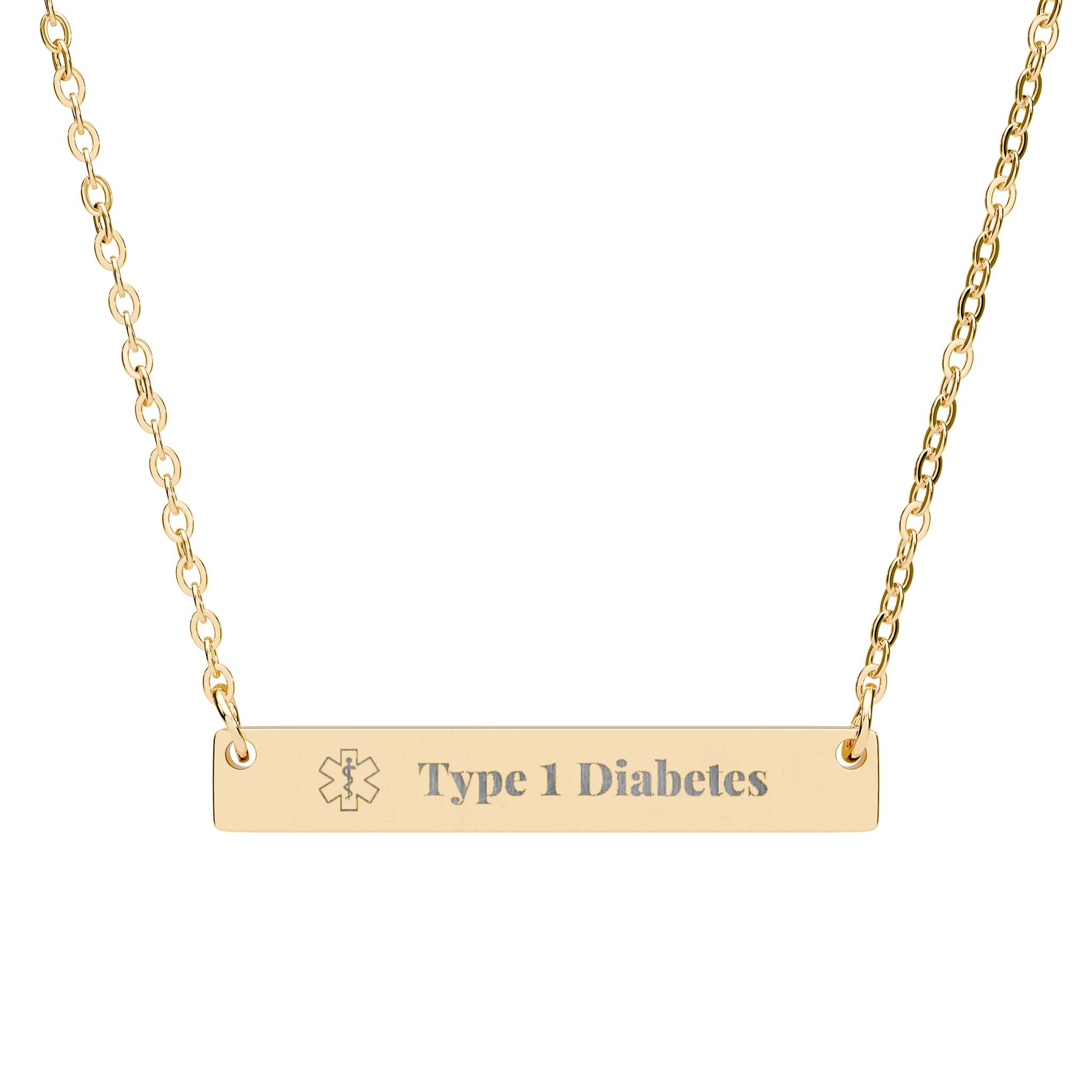"Type 1 Diabetes" | Medical ID Pendant Necklace