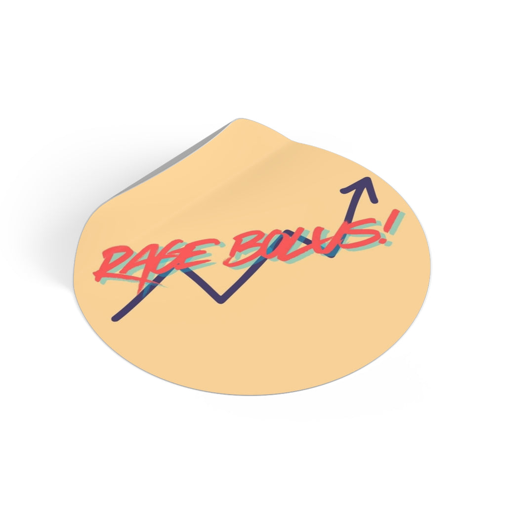 "Rage Bolus!" | Round Vinyl Sticker | Retro Arrow | Diabetes Humor