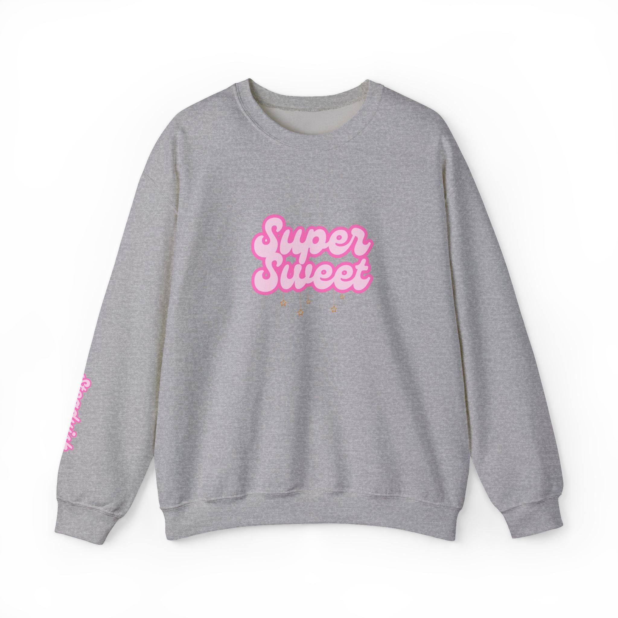 "Super Sweet" | Crewneck Sweatshirt Retro Pink Graphic | Diabetes Humor