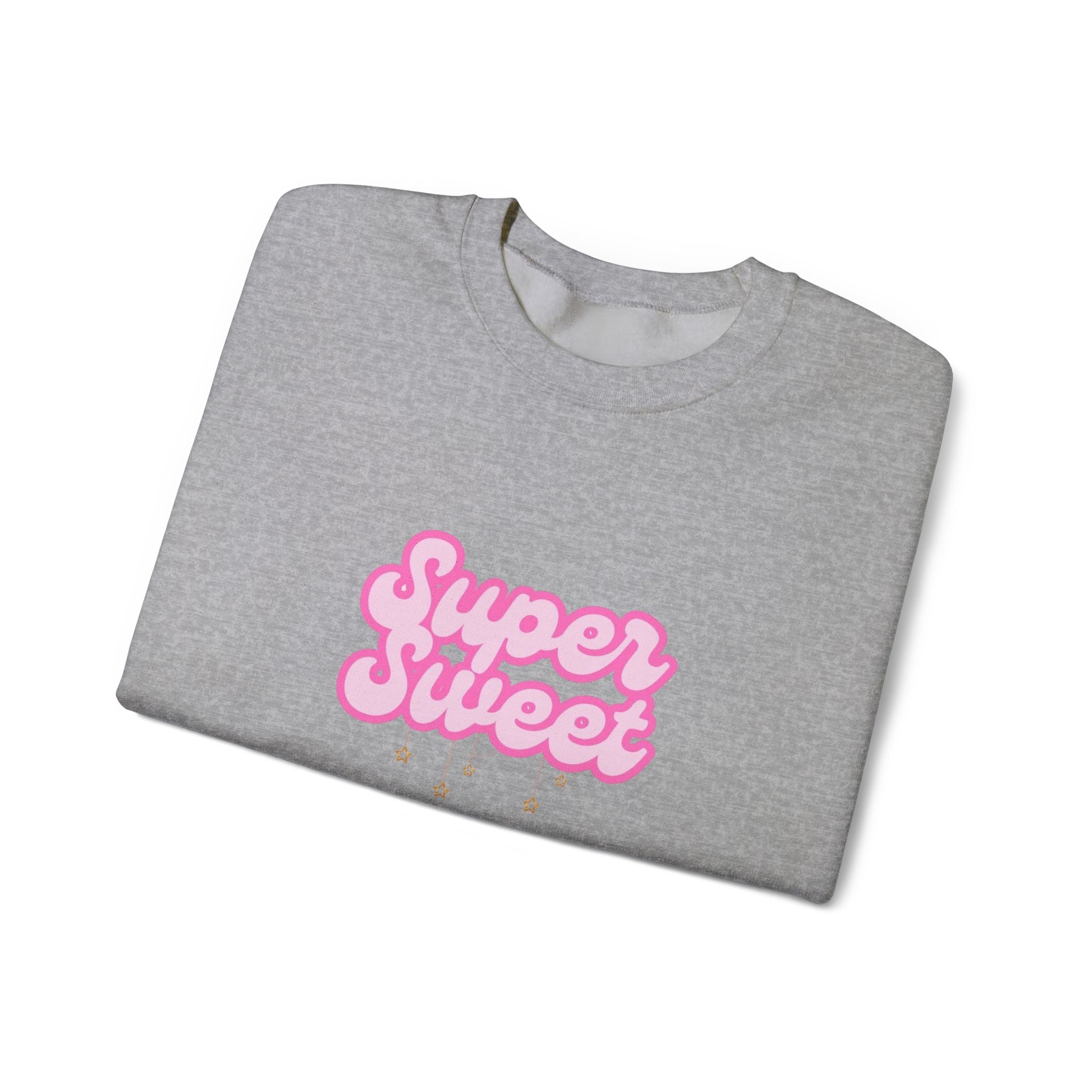 "Super Sweet" | Crewneck Sweatshirt Retro Pink Graphic | Diabetes Humor