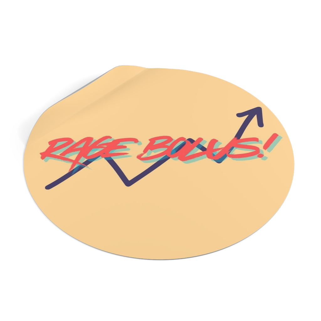 "Rage Bolus!" | Round Vinyl Sticker | Retro Arrow | Diabetes Humor