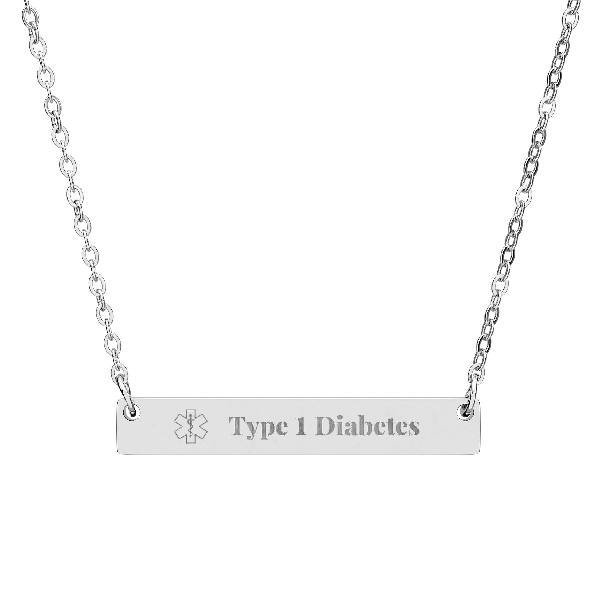 "Type 1 Diabetes" | Medical ID Pendant Necklace