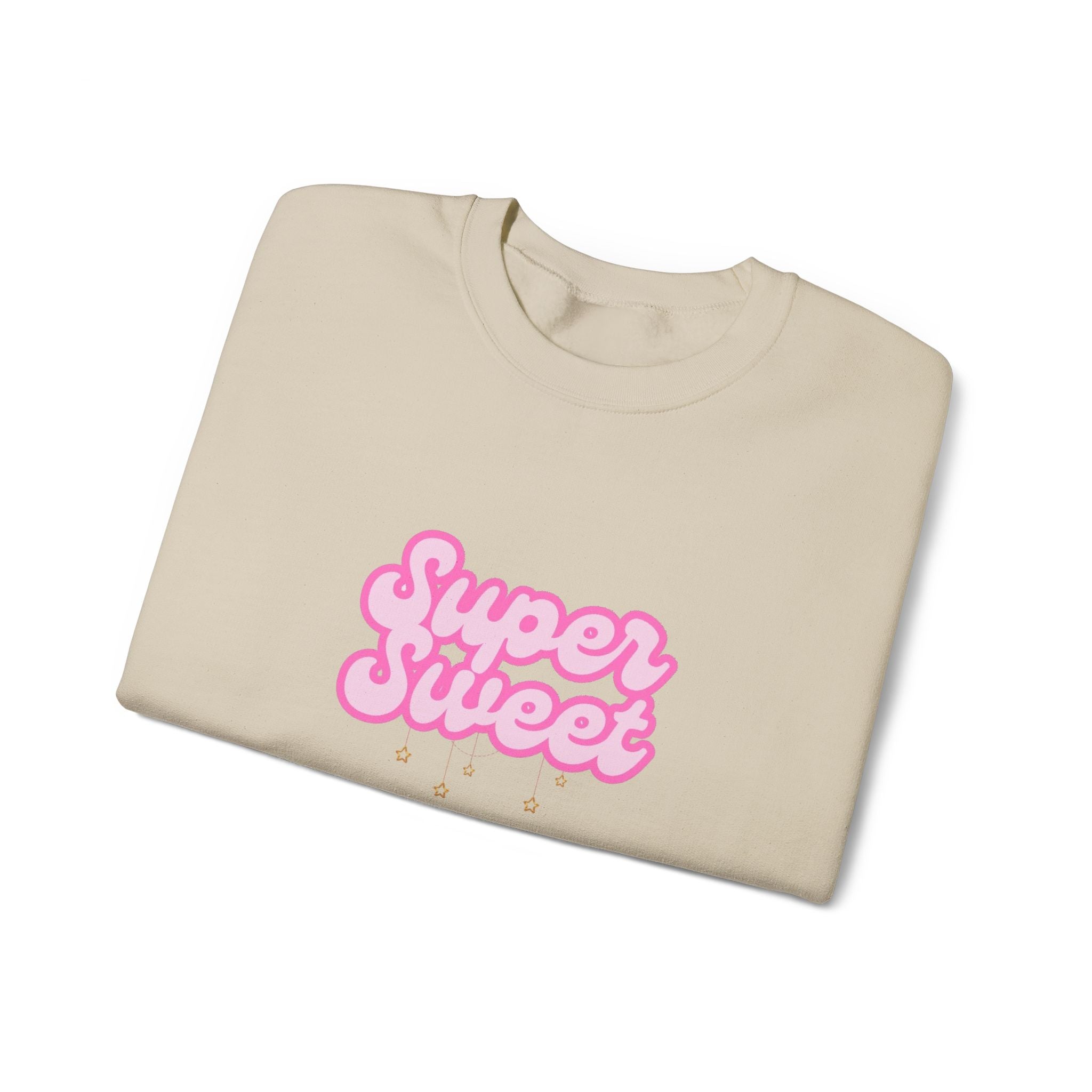 "Super Sweet" | Crewneck Sweatshirt Retro Pink Graphic | Diabetes Humor
